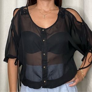 Black long sleeve blouse